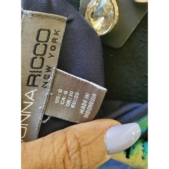 Donna Rico Multicolor Geometric Maxi Dress Size 6 - Picture 8 of 10